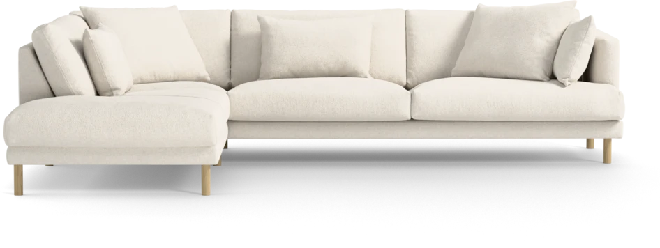 Harper - 3-sits soffa med divan vänster - Vit