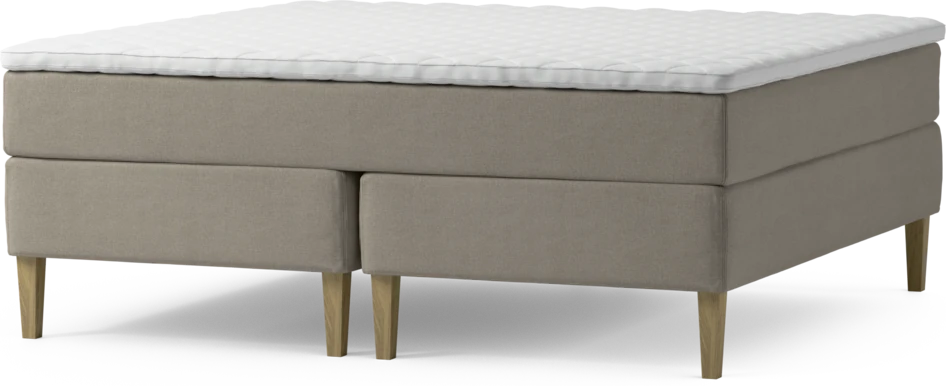 Delux Exclusive - Kontinentalsäng, dubbelsäng med bäddmadrass och sängben - Beige