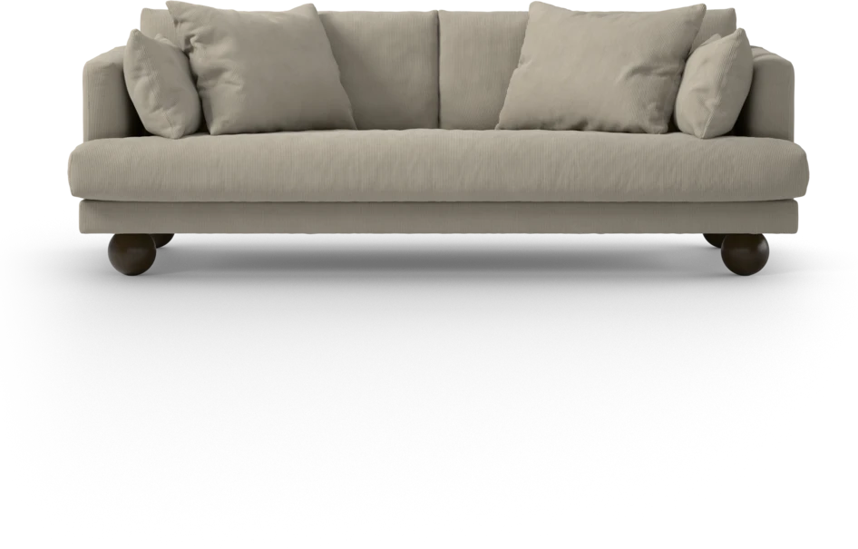 Harper - 3-sits soffa, hel dyna - Beige