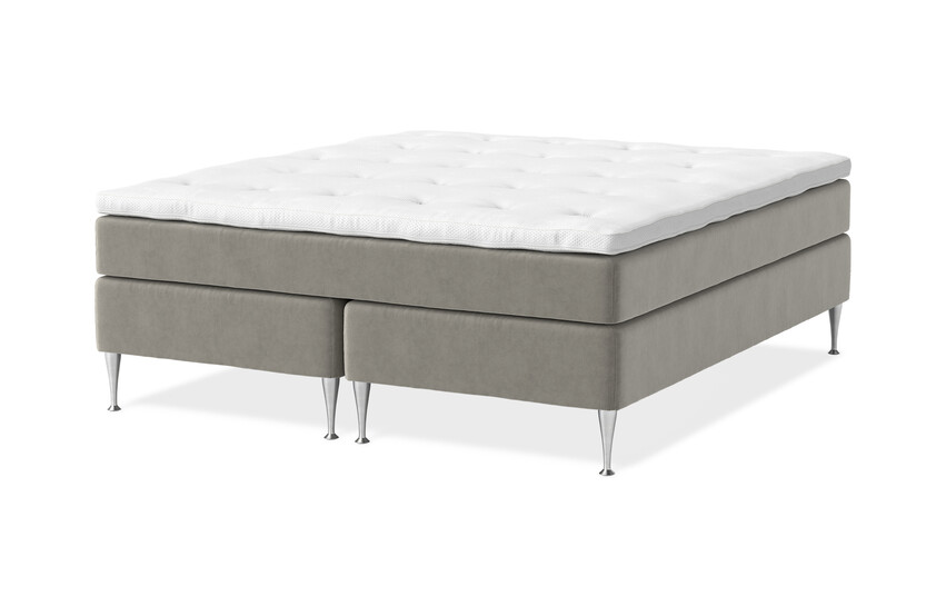 Sense Delux - Kontinentalsäng, dubbelsäng med bäddmadrass Sleep Delux vit - Beige
