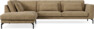 Willow - 3-sits soffa med divan vänster, fast klädsel - Brun