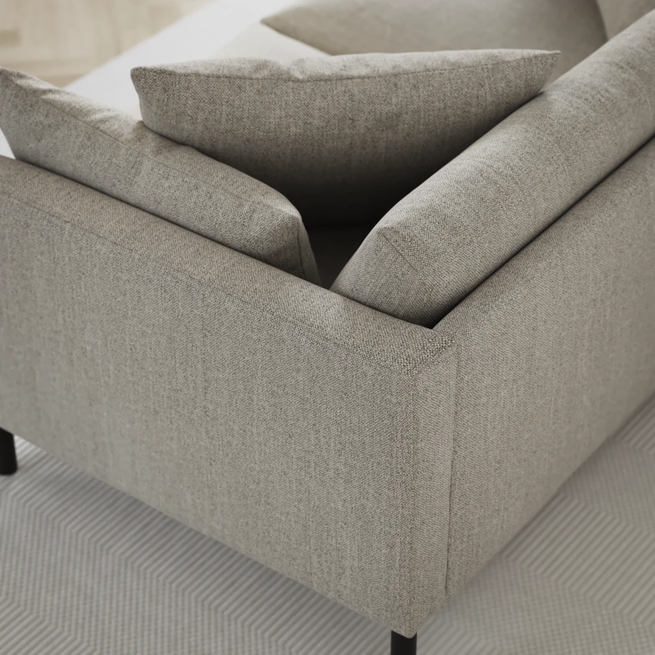 Harper - 3-sits soffa, hel dyna - Vit