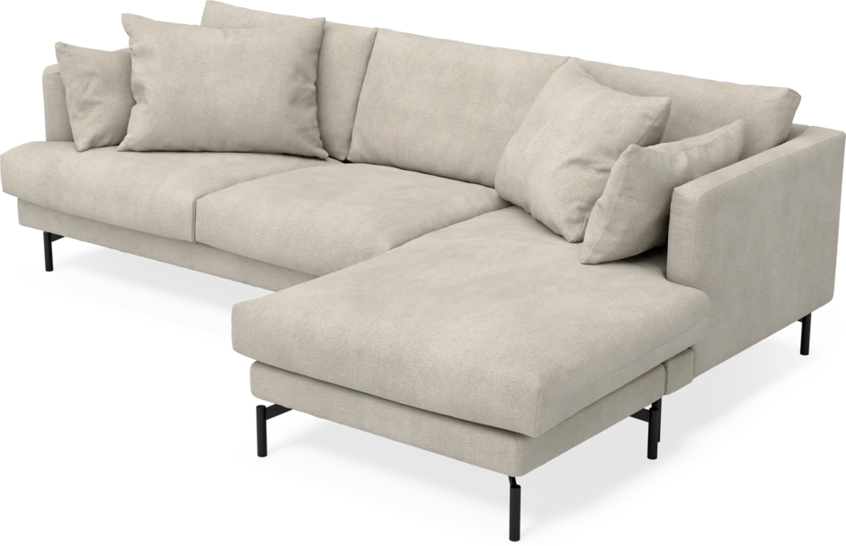 Harper - 4-sits med schäslong höger  - Beige