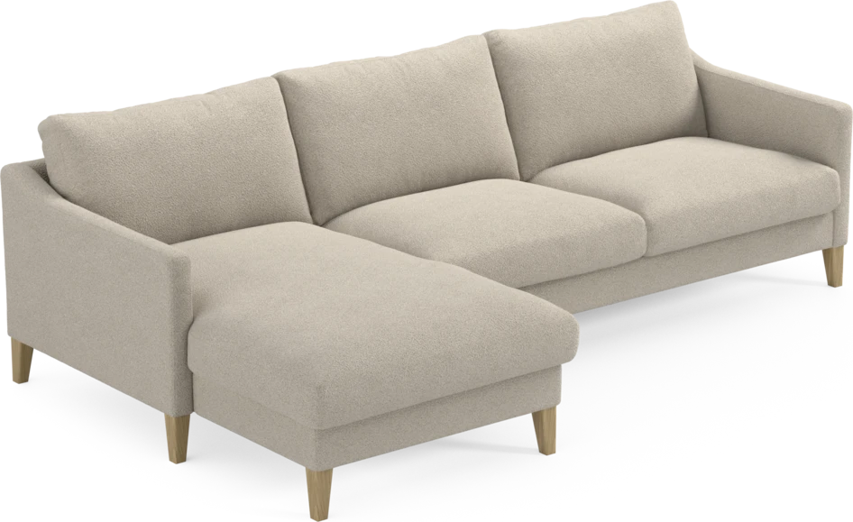 Winston - 3-sits soffa med schäslong, vändbar - Beige