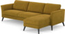 Bridge - 3-sits soffa med schäslong höger - Gul