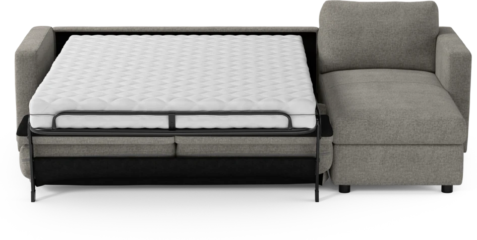 Lindö - Bäddsoffa 2,5-sits med schäslong, vändbar - Grå