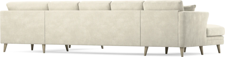 Eden - 3-sits soffa med schäslong vänster och divan höger - Vit