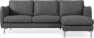 Madison Lux - 2-sits soffa med schäslong höger - Grå