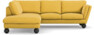 Madison Lux - 2-sits soffa med divan vänster - Gul