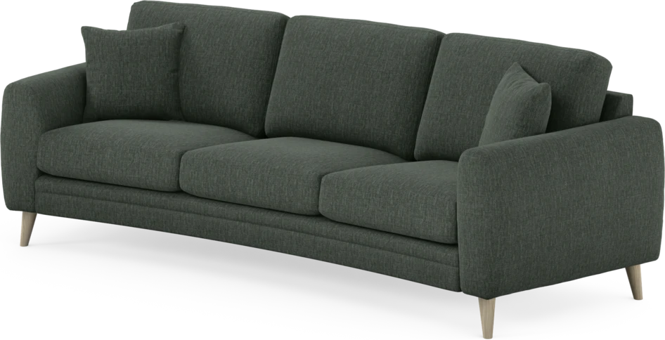Eden - 3-sits soffa svängd - Grön