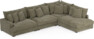 Rossi - 4-sits soffa med divan höger - Grön