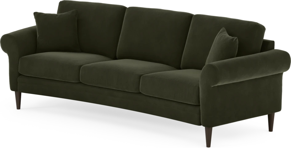 Eden - 3-sits soffa svängd - Grön