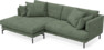 Harper - 4-sits med schäslong XL vänster - Grön