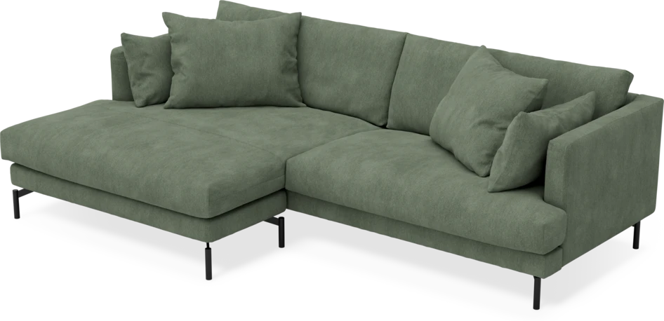 Harper - 4-sits med schäslong XL vänster - Grön