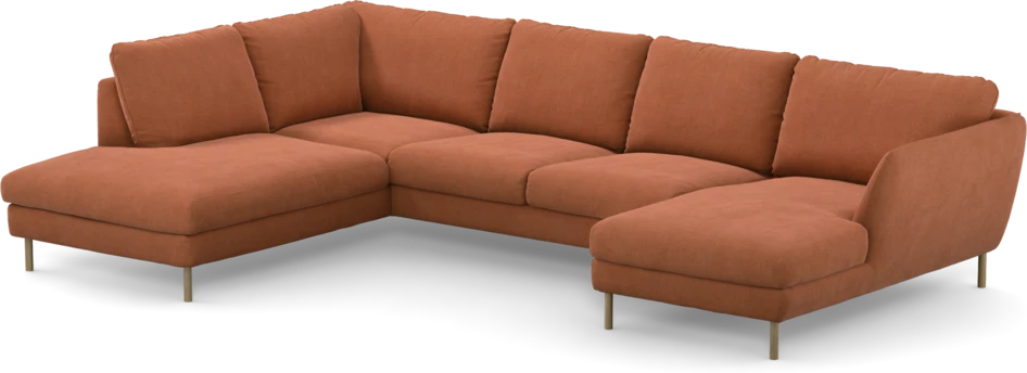 Madison - 2-sits soffa med divan vänster och schäslong höger - Orange
