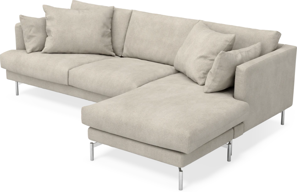Harper - 4-sits med schäslong höger  - Beige
