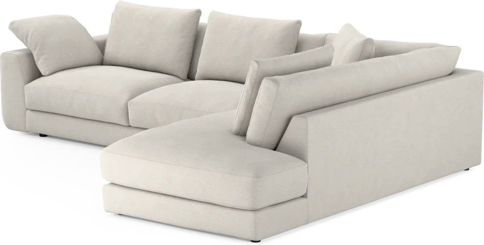 Amie - 3-sits med divan höger - Vit