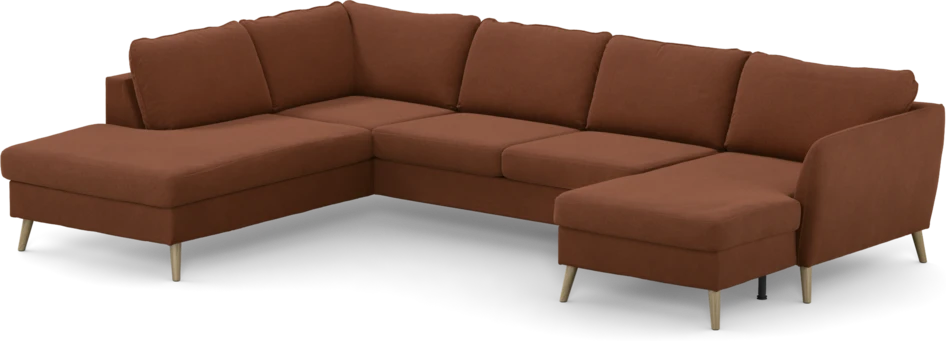 County - 3-sits soffa med divan vänster och schäslong höger - Orange