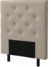 Delux Pikerad Låg - Sänggavel, 90-210 cm - Beige