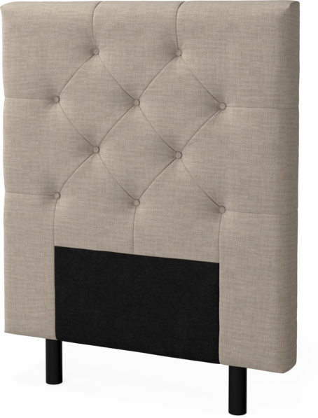 Delux Pikerad Låg - Sänggavel, 90-210 cm - Beige