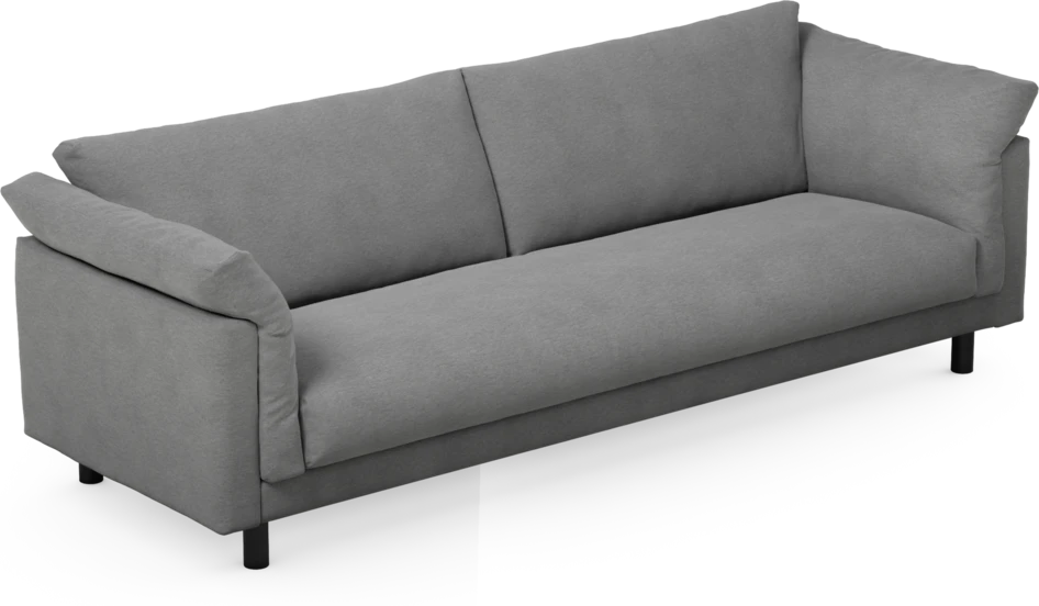 Cherrie - 4-sits soffa, hel dyna, fast klädsel - Grå