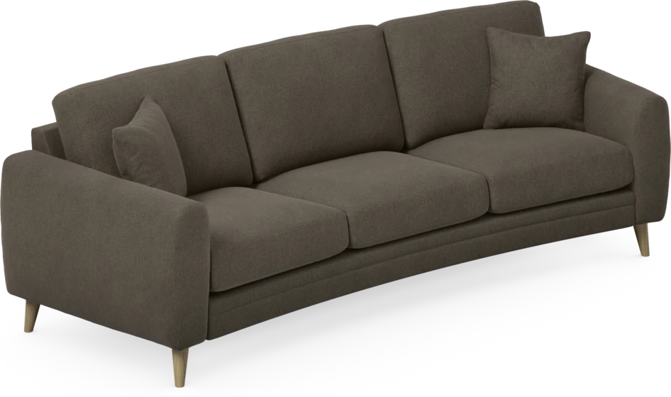 Eden - 3-sits soffa svängd - Brun
