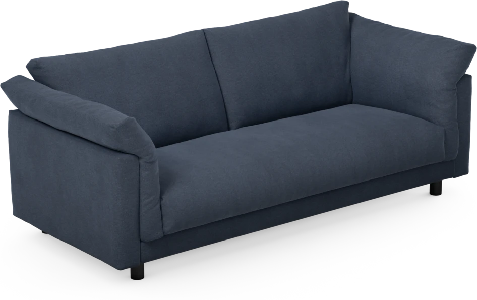 Cherrie - 2,5-sits soffa, hel dyna, fast klädsel - Blå