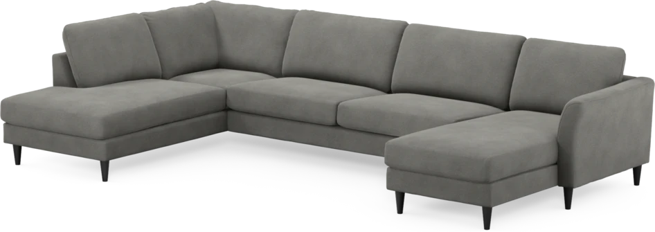 Bridge - 3-sits soffa med divan vänster och schäslong höger - Grå