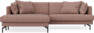 Harper - 4-sits med schäslong XL vänster - Rosa