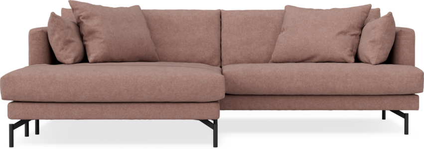 Harper - 4-sits med schäslong XL vänster - Rosa