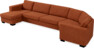 Nevada - 4-sits soffa med schäslong vänster och cosy hörn höger - Röd