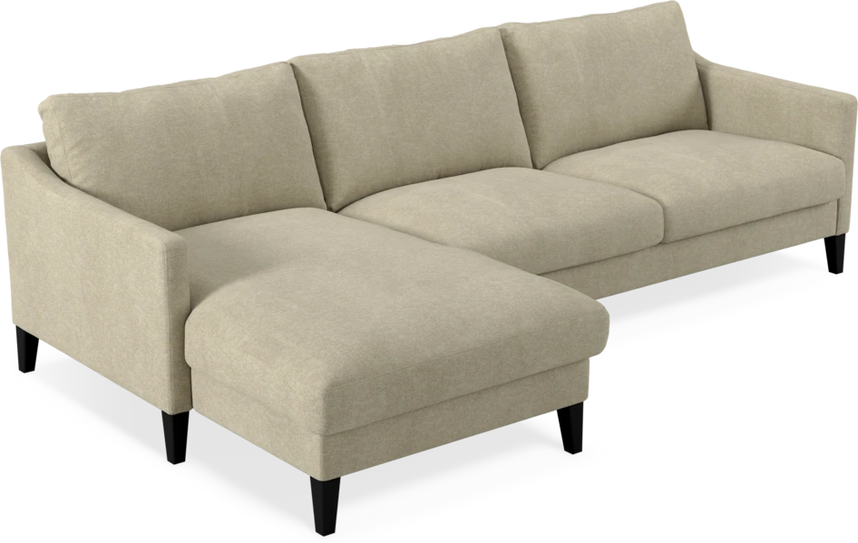 Winston - 3-sits soffa med schäslong, vändbar - Beige