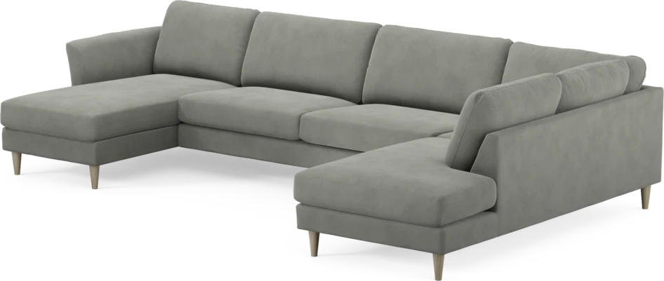 Bridge - 3-sits soffa med schäslong vänster och divan höger - Grå
