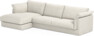 Cherrie Klädsel -  3-sits soffa med schäslong vänster - Vit