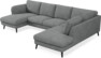 Madison Lux - 2-sits soffa med schäslong vänster och divan höger - Vit