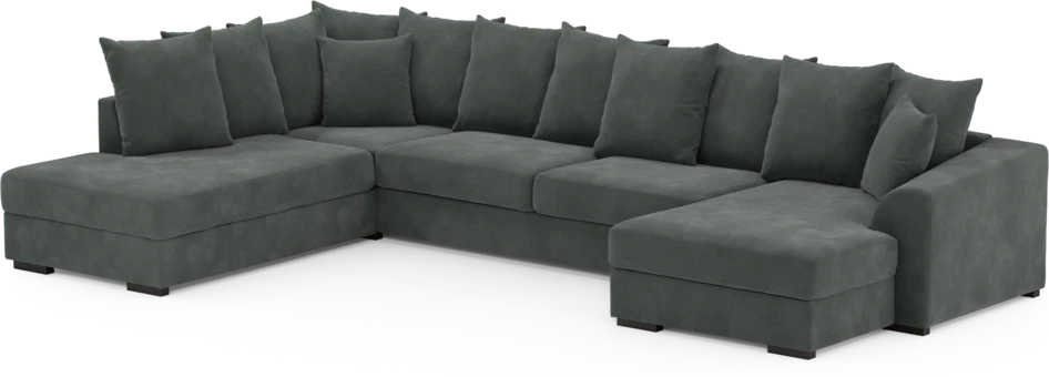 Town - 3-sits soffa med divan vänster och schäslong höger - Grå