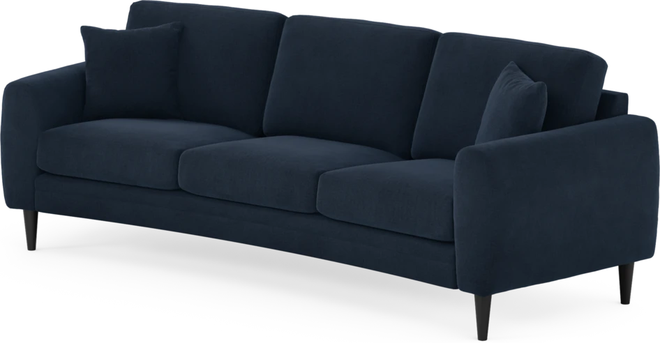 Eden - 3-sits soffa svängd - Blå