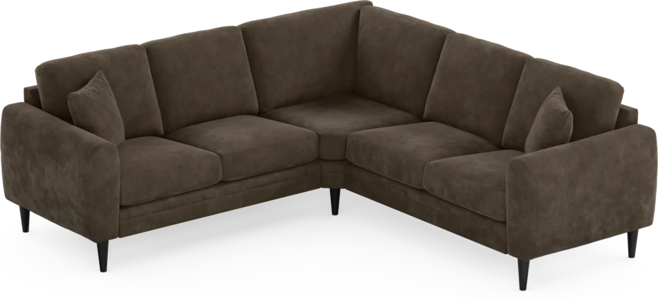 Eden - Hörnsoffa, 2+2-sits - Brun