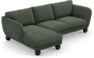Madison Lux - 2-sits soffa med schäslong vänster - Grön
