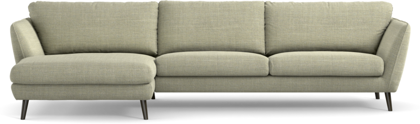 Madison Lux - 3-sits soffa med schäslong vänster - Grön