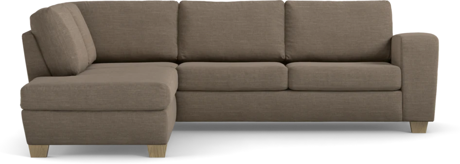 Friday - 2,5-sits soffa med divan vänster - Brun