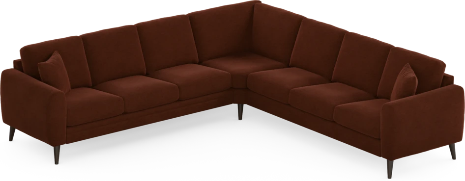 Eden - Hörnsoffa, 3+3-sits - Orange