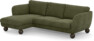 Madison Lux - 2-sits soffa med schäslong vänster - Grön