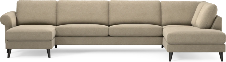Bridge - 3-sits soffa med schäslong vänster och divan höger - Beige