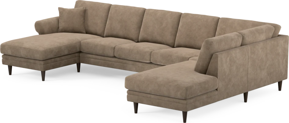 Eden - 3-sits soffa med schäslong vänster och divan höger - Beige