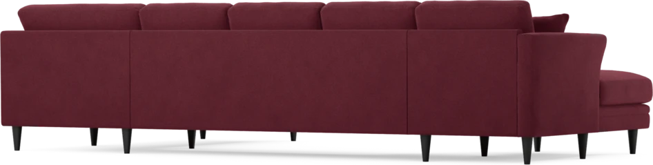 Eden - 3-sits soffa med schäslong vänster och divan höger - Röd