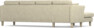 Eden - 3-sits soffa med schäslong - Beige