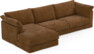 Cherrie Klädsel -  3-sits soffa med schäslong vänster - Orange