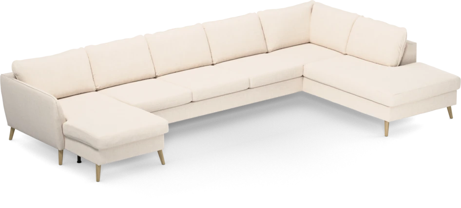 County - 4-sits soffa med schäslong vänster och divan höger - Vit