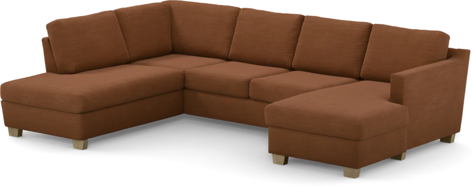 Friday - 3-sits soffa med divan vänster och schäslong höger - Orange